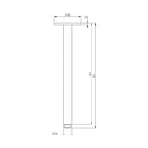 Phoenix Vivid 300mm Round Shower Ceiling Arm Brushed Gold